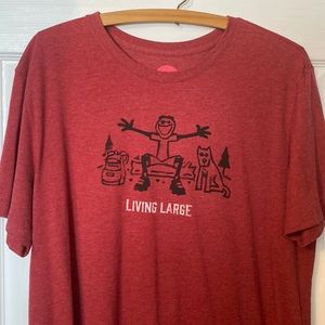 Life is Good T-shirt “LIVING LARGE”